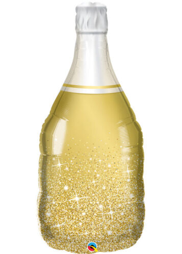 Large Gold Champagne Bottle Foil Helium Balloon 