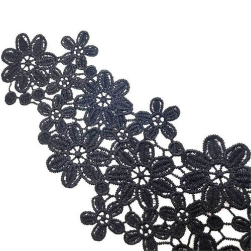 Floral Lace Embroidered Neckline Neck Collar Trim Clothes Sewing Applique Patch