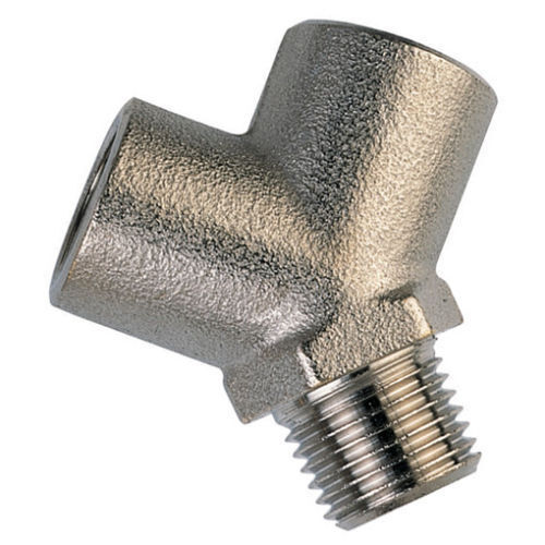 Nickel Plated Male Inlet Equal Y Connector Male Thread BSPT x Female Thread BSPP 
