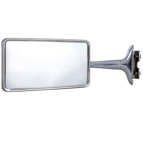 Rectangle Long Arm Peep Glass Mirror Outside Side Rear View Door Hot Rod Single