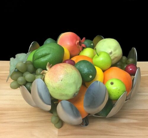 Spoon Fruit Bowl Large Basket Quirky Spoon Table Centrepiece Forked Up Art 10" 