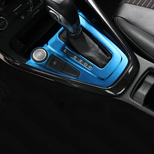 For Ford Focus ST RS 2015-18 Brushed Blue Central Console Gear Shift Frame Trim