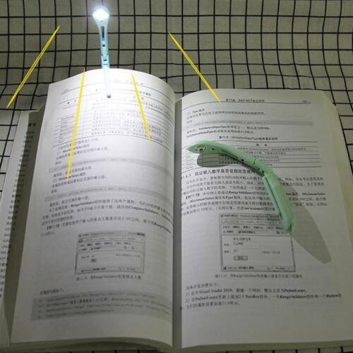 LED Clip On Book Night Reading Flexible Light Lamp Random Color