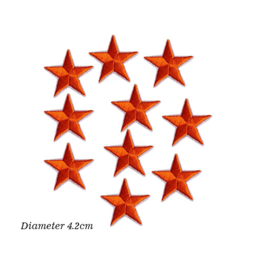 10pcs Star Embroidery Sew Iron On Patch Badge Clothes Applique Bag Fabric 4.2cm