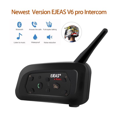 Brand EJEAS V6 Pro 1200M 850mAh FM Motor Bluetooth Interphone Helmet Headset MP3