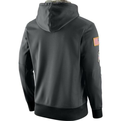 Details about   Men New Orleans Saints Anthracite Salute Service Sideline Therma Pullover Hoodie 