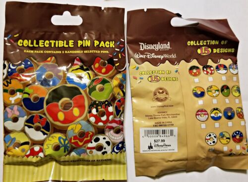 Disney Collectible Pin Pack DONUTS Mystery Bag of 5 Pins Sealed NEW