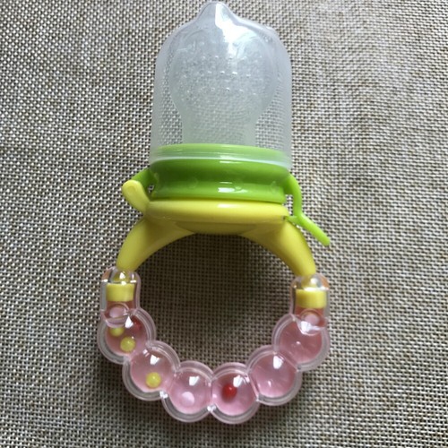 Baby Dummy Nibbles Nutrition Pacifier Fresh Fruit Food Feeder Beads Ring DE