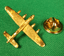 GOLD AVRO LANCASTER BOMBER PEWTER HAND CRAFTED LAPEL PIN BADGE POUCH GIFT IDEA