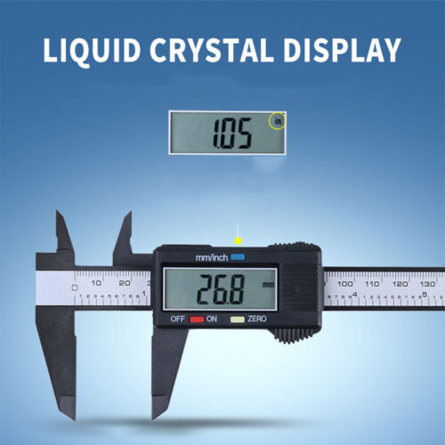 150mm LCD Digital Electronic Carbon Fiber Vernier Caliper Gauge Micrometer Scale 