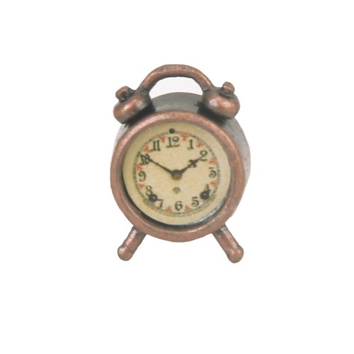 Vintage 1//12 Dollhouse Miniature Living Room Metal Alarm Clock Decor