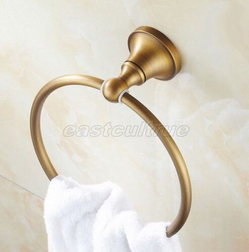 Antique Brass Wall Mounted Towel Ring Holder Rack Bathroom Accessories eba130 