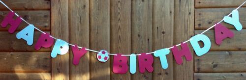 HAPPY BIRTHDAY PARTY BANNER WEST HAM COLOURS BUNTING DECORATION