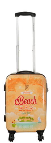 Plus facilement trolley valise à 4 roulettes motif retro vintage Hawaii Beach Bar taille M