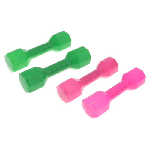 Pink 2 Pair Lightweight Plastic Dumbbell Kid Garden Park Fitness Toy Green 