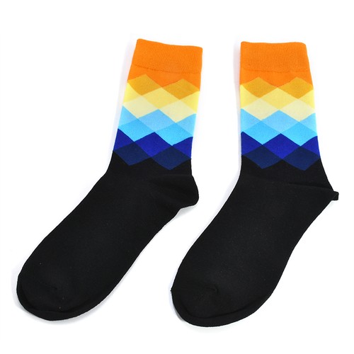 Men Women Fashion Casual Cotton Socks Multi-Color Design Dress Sports Socks Chic