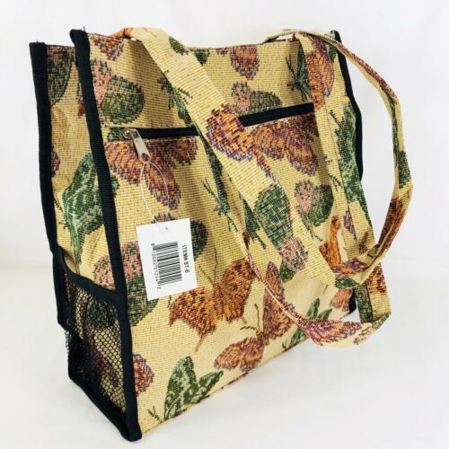 Womens Medium Butterfly Tapestry Tote Bag Lunch Gym Travel Work School Shop Gift 