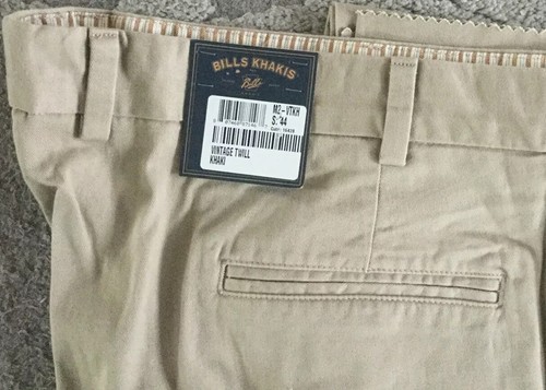 Bills Khakis M2-VTKH Plain KHAKI Vintage Twill Size 42 $165 NWT