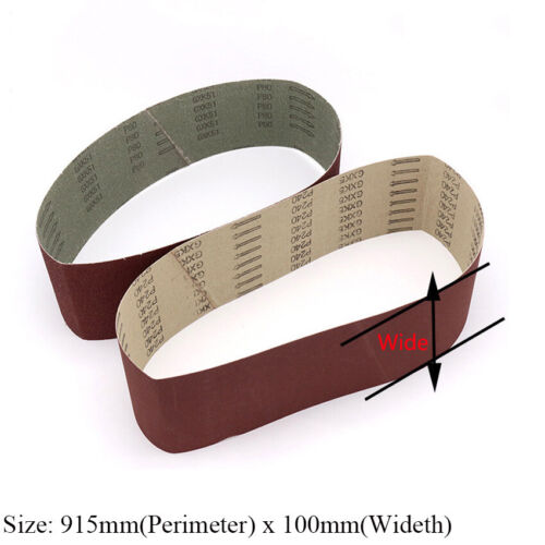 4/'/'x36/'/' Abrasive Sanding Belts Aluminum Oxide Grinding Belt Sander 80-400 Grit
