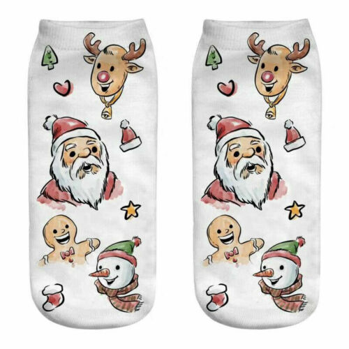 Women Christmas Socks Novelty Festive Xmas Gift Office Party Santa Reindeer