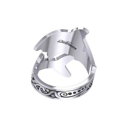 Aboriginal Shark Sterling Silver Ring by Peter Stone Unique fine Jewelry