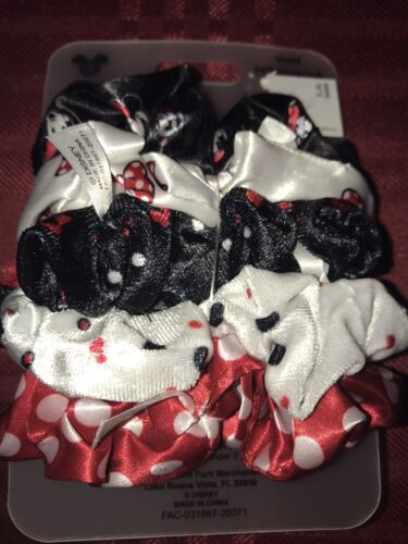Details about  / Disney Parks Minnie Mouse Scrunchies Ponytail Holders Pack of 5 NEW