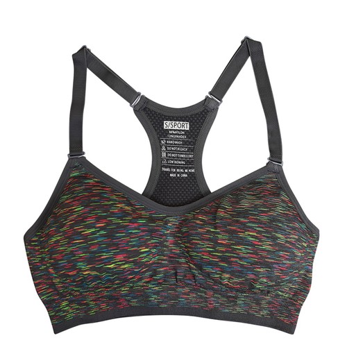 Women Racerback Padded Sport Bra Fitness Workout Tank Top Reggiseno sportivo