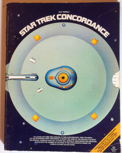 E1244 Original 1976 Star Trek Concordance Reference Book-Bjo Trimble-1st Print