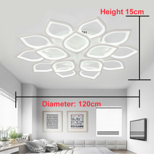 160W LED Deckenleuchte Modern Wohnzimmer Blütenblatt Gestalten Acryl Deckenlampe 