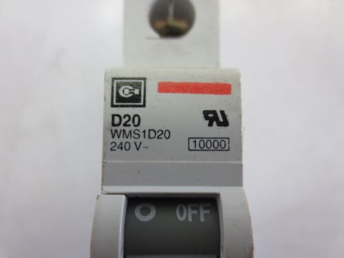 240V Details about  / Cutler Hammer 1 Pole Circuit Breaker WMS1D20