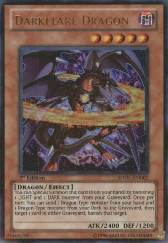 Ultra Rare SDDC-EN002 Darkflare Dragon Unlimited Edition