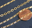 10 ft Gold Plated Figure 8 Connector Chain 2.5X3.1mm
