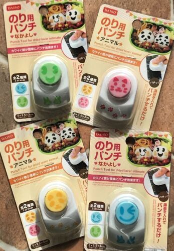 Rice Ball Seaweed Nori Cutter Punch Cat Panda Wink Smile  Bento Accessories 