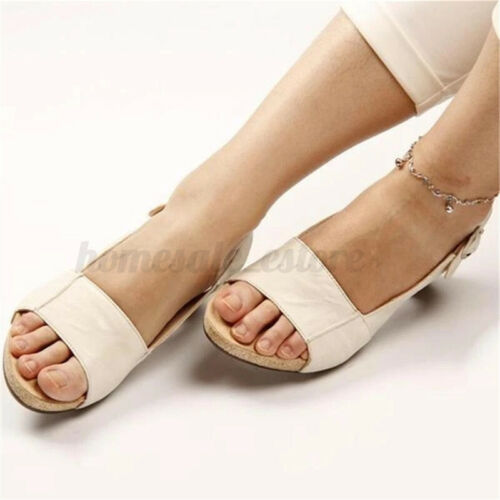 Nis Women's Summer Slingback Strap Buckle Platform Sandals Open Toe Shoes Casual 