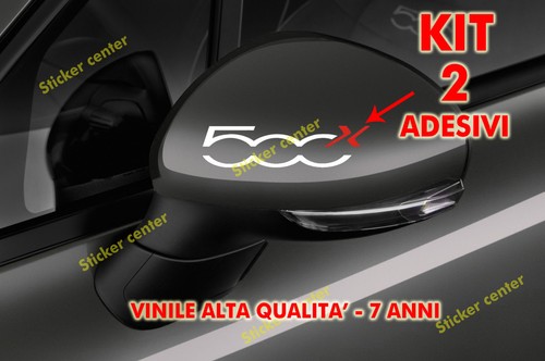 KIT 2 ADESIVI SPECCHIETTO RETROVISORE CALOTTA FIAT 500X 500 X
