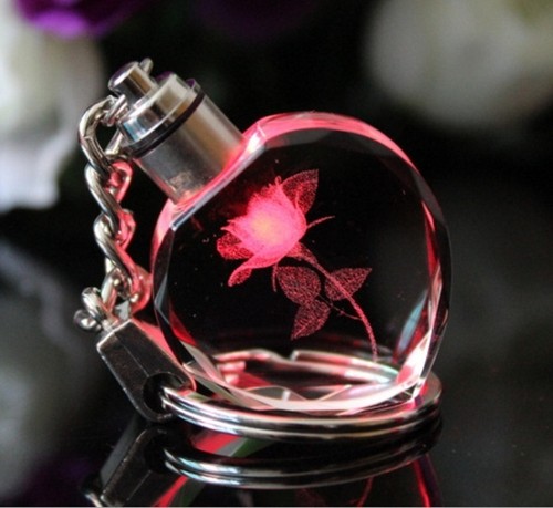 Kristallblume Schlüssel Taschenlampe Ketten Schlüsselanhänger