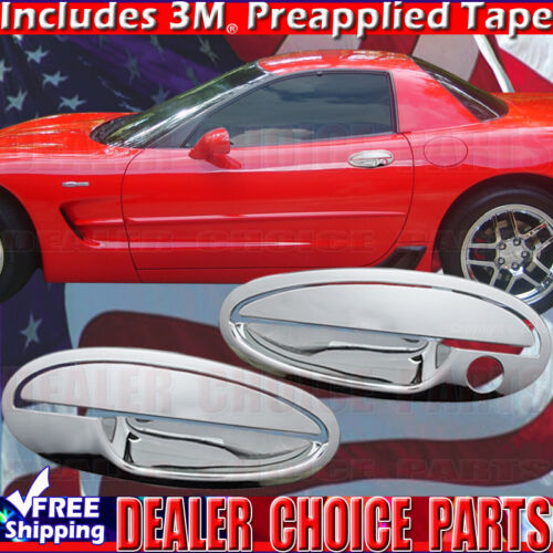 1997-2004 CHEVY CORVETTE Chrome ABS Door Handle COVERS Overlays Trims W//O PSK2