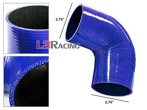BLUE Elbow 2.75/" 70mm 4ply Silicone Coupler Hose Turbo Intake Intercooler Hyun