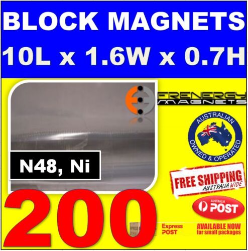 200x Micro 10X1.6X0.7mm N48 MagnetsNeodymium Rare Earth Thin Magnet Craft Art 