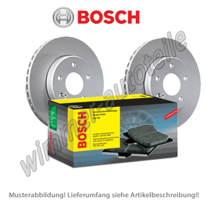 BOSCH Bremsbeläge vorne VW 288x25mm PR-Code 1ZE 1ZP BOSCH Bremsscheiben