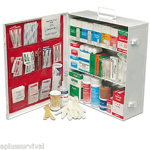 Commercial First Aid Kit Cabinet 3 Shelf OSHA Approved Survival Emergency CERT