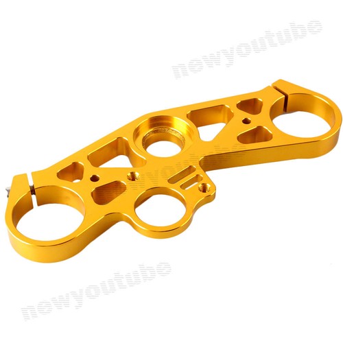 Moto Triple Tree Front End Upper Top Clamp Gold Fit Yamaha YZF R6 2008 2009