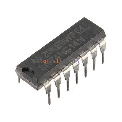 10PCS IC SN74HC14N 74HC14 HEX SCHMITT-TRIG INV 14-DIP