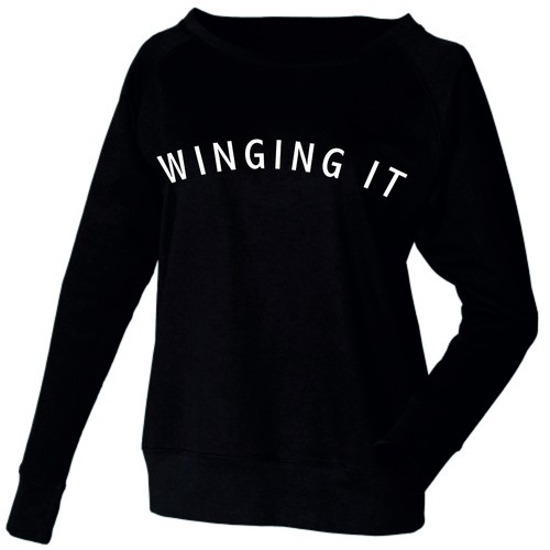 Femmes Femmes Sweat-shirt ailes il Casual Manches Longues Col Large Or Rose
