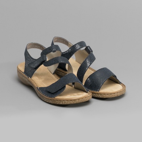 Rieker 628J1-14 Ladies Touch Fasten Casual Summer Sandals Navy Blue