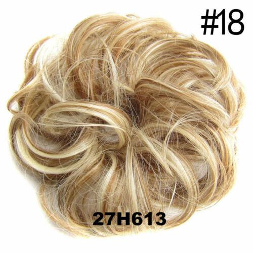 Details about   Hair Extensions Wavy Curly Synthetic Hair Bun Wig Hairpiece Clip N8G1 