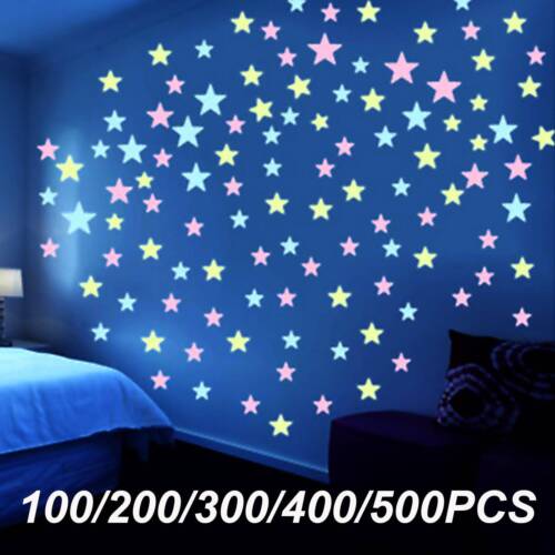100/200/300/400/500pcs 3D bright glow in dark stars sticker interior decoration 