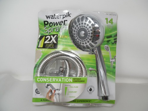 Massage Handheld Shower Head w 14 Spray Settings New Waterpik Cayman PowerSpray