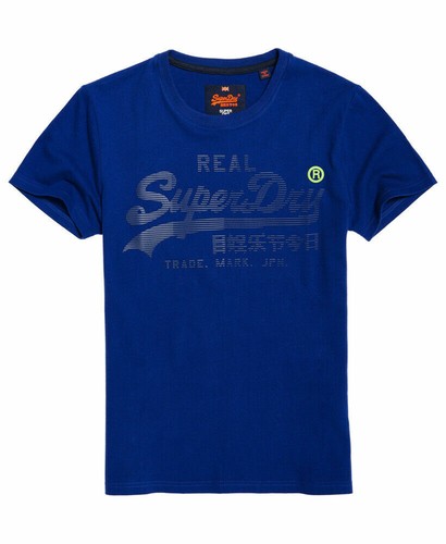 Nouvelle Chemise Superdry Homme Véritable Logo 1St T-shirt Lay Up Bleu Taille S