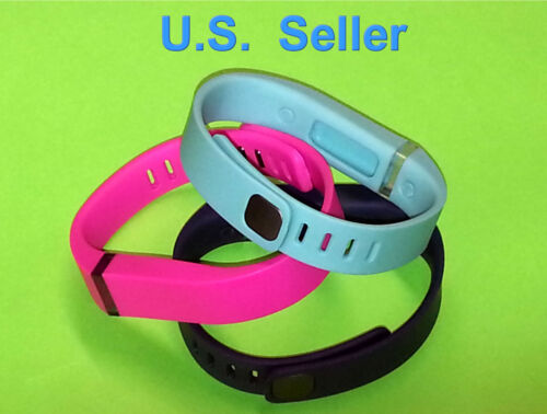3 Large  PINK,TEAL,BLACK FitBit FLEX Wristband/Bracelet With Clasps (NO TRACKER)